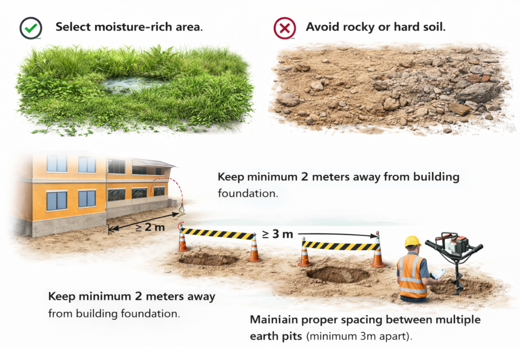 clearance of earth pit befor exavation